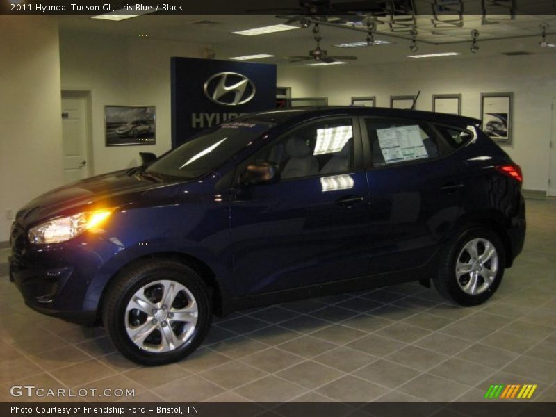 Iris Blue / Black 2011 Hyundai Tucson GL