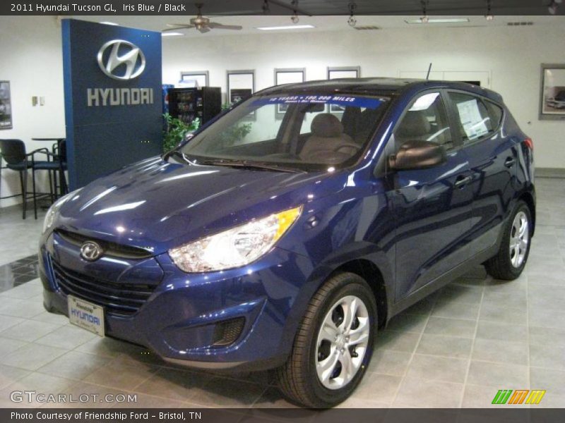 Iris Blue / Black 2011 Hyundai Tucson GL