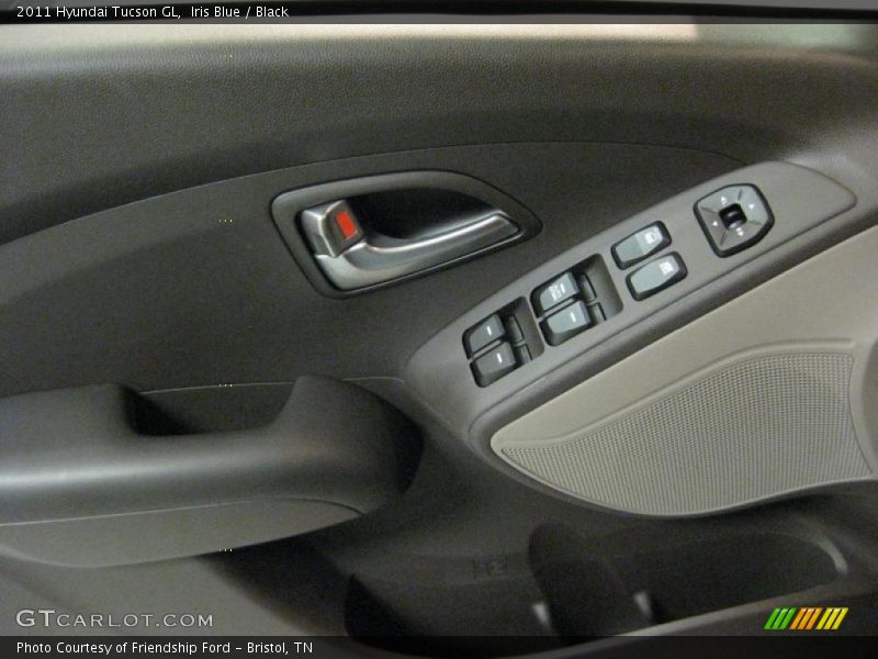 Iris Blue / Black 2011 Hyundai Tucson GL