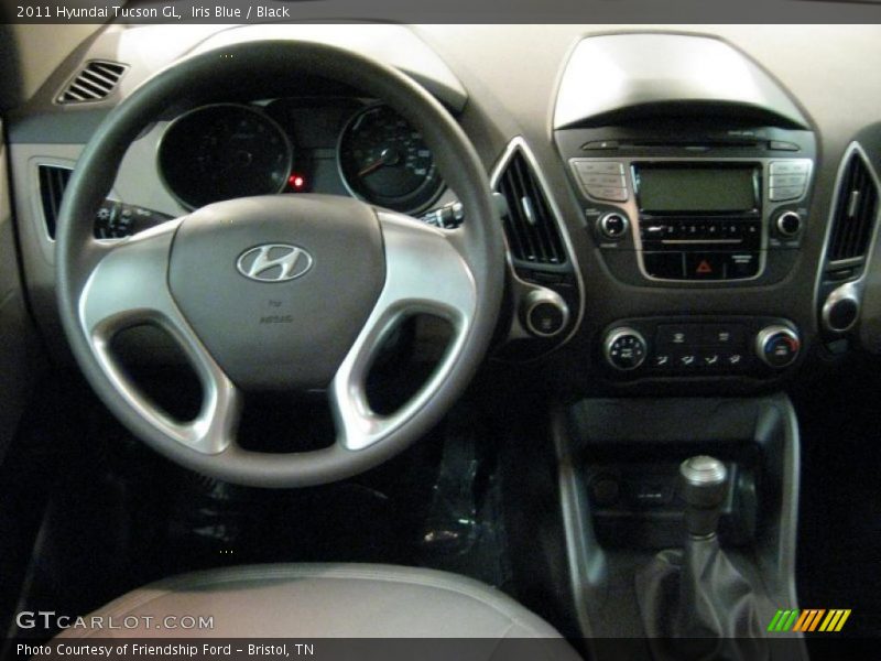 Iris Blue / Black 2011 Hyundai Tucson GL