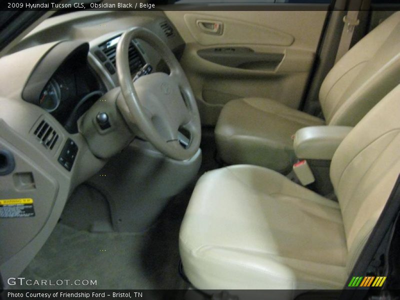 Obsidian Black / Beige 2009 Hyundai Tucson GLS