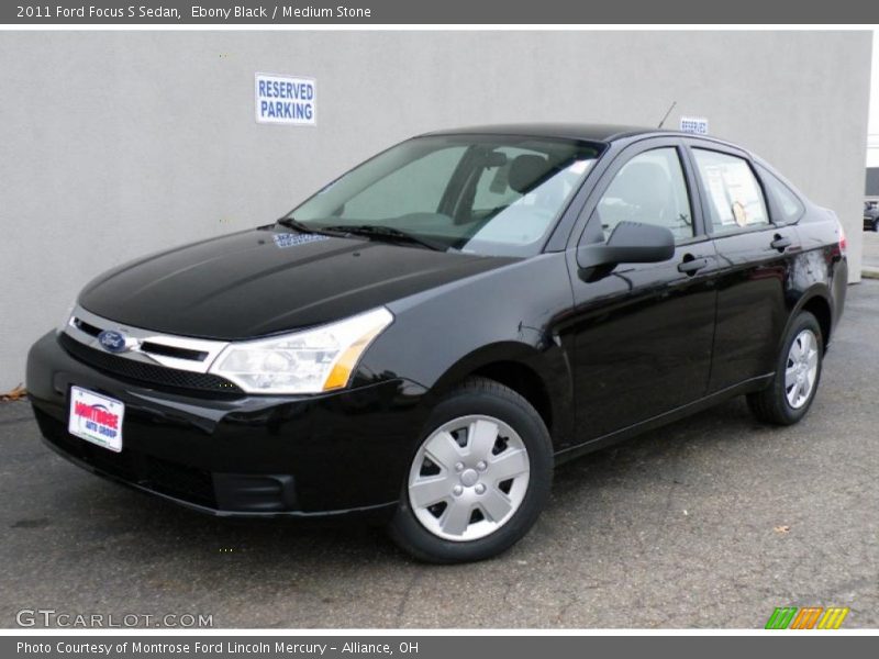 Ebony Black / Medium Stone 2011 Ford Focus S Sedan