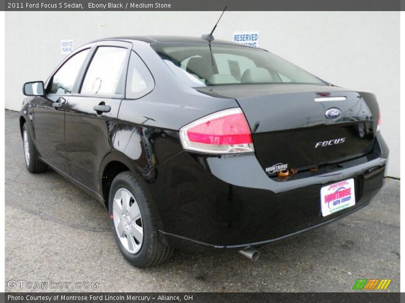 Ebony Black / Medium Stone 2011 Ford Focus S Sedan