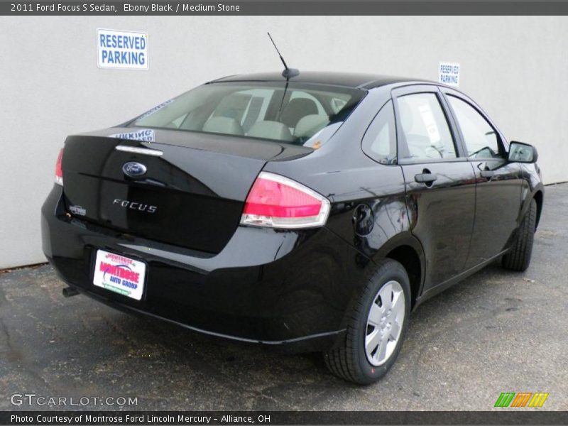 Ebony Black / Medium Stone 2011 Ford Focus S Sedan