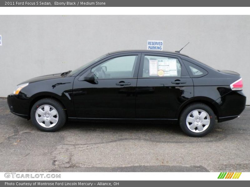 Ebony Black / Medium Stone 2011 Ford Focus S Sedan