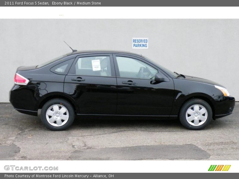 Ebony Black / Medium Stone 2011 Ford Focus S Sedan