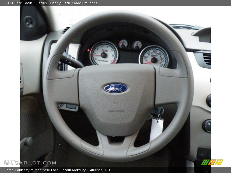 Ebony Black / Medium Stone 2011 Ford Focus S Sedan