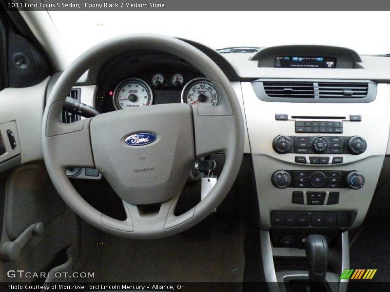 Ebony Black / Medium Stone 2011 Ford Focus S Sedan