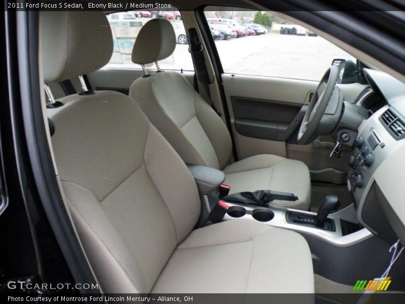 Ebony Black / Medium Stone 2011 Ford Focus S Sedan