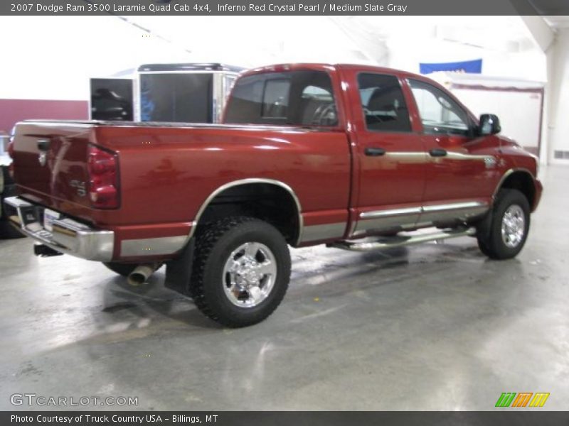 Inferno Red Crystal Pearl / Medium Slate Gray 2007 Dodge Ram 3500 Laramie Quad Cab 4x4