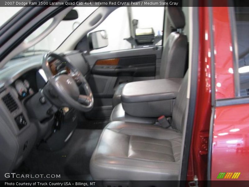 Inferno Red Crystal Pearl / Medium Slate Gray 2007 Dodge Ram 3500 Laramie Quad Cab 4x4