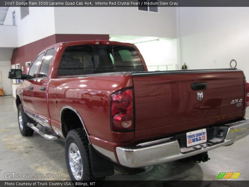 Inferno Red Crystal Pearl / Medium Slate Gray 2007 Dodge Ram 3500 Laramie Quad Cab 4x4