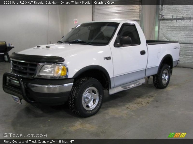 Oxford White / Medium Graphite Grey 2003 Ford F150 XLT Regular Cab 4x4