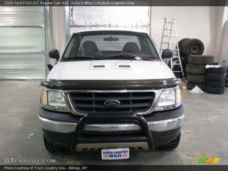 Oxford White / Medium Graphite Grey 2003 Ford F150 XLT Regular Cab 4x4