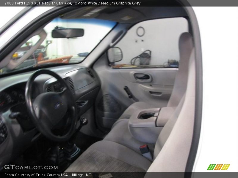 Oxford White / Medium Graphite Grey 2003 Ford F150 XLT Regular Cab 4x4