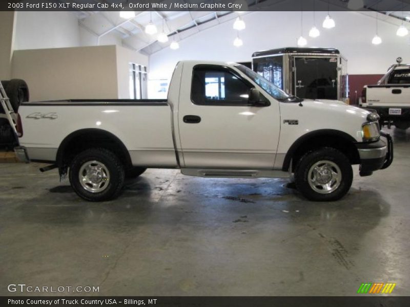 Oxford White / Medium Graphite Grey 2003 Ford F150 XLT Regular Cab 4x4