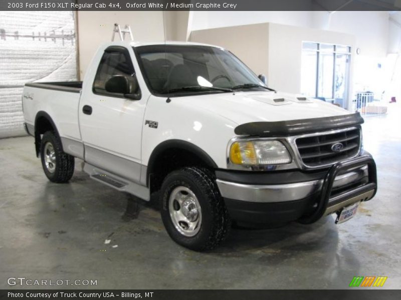 Oxford White / Medium Graphite Grey 2003 Ford F150 XLT Regular Cab 4x4