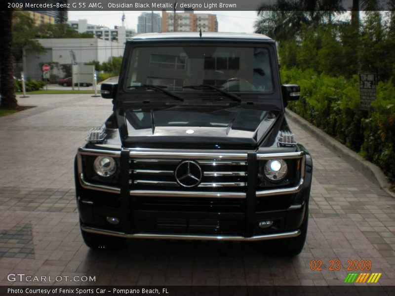 Obsidian Black Metallic / designo Light Brown 2009 Mercedes-Benz G 55 AMG