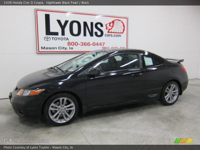 Nighthawk Black Pearl / Black 2008 Honda Civic Si Coupe