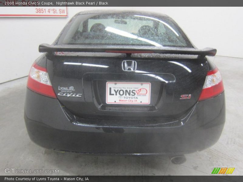 Nighthawk Black Pearl / Black 2008 Honda Civic Si Coupe