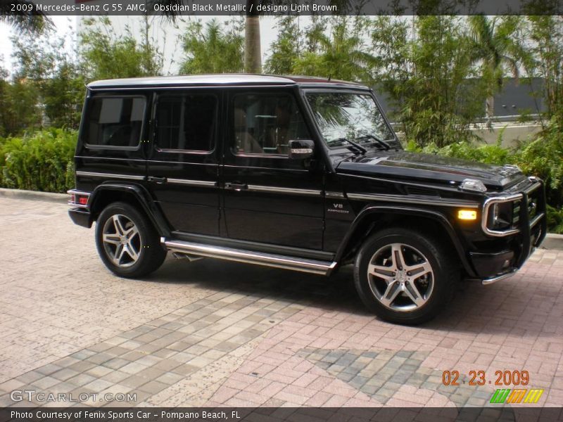 Obsidian Black Metallic / designo Light Brown 2009 Mercedes-Benz G 55 AMG