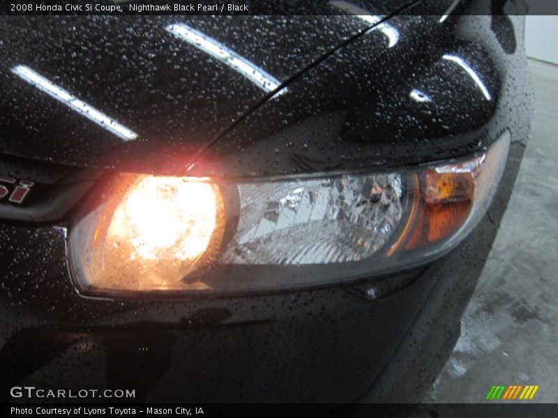 Nighthawk Black Pearl / Black 2008 Honda Civic Si Coupe