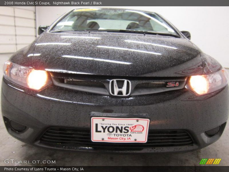 Nighthawk Black Pearl / Black 2008 Honda Civic Si Coupe