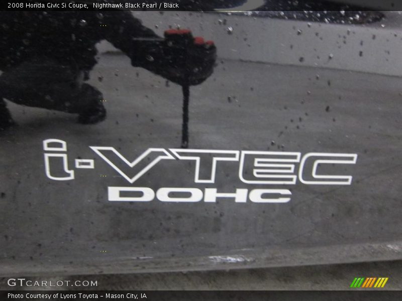 Nighthawk Black Pearl / Black 2008 Honda Civic Si Coupe