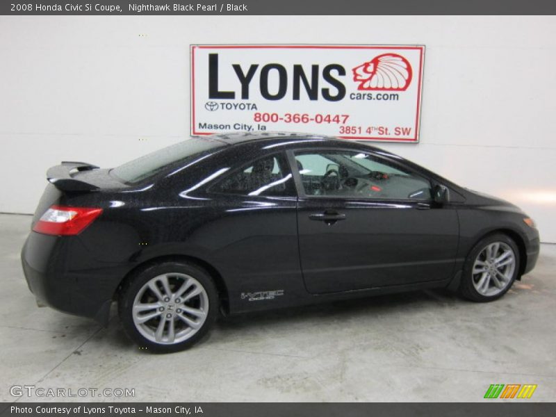 Nighthawk Black Pearl / Black 2008 Honda Civic Si Coupe