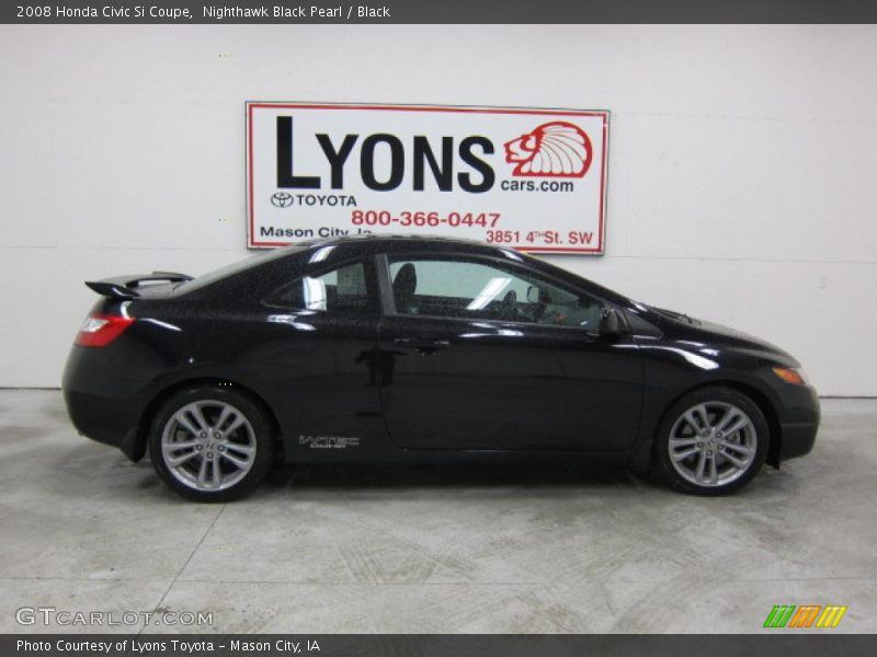 Nighthawk Black Pearl / Black 2008 Honda Civic Si Coupe