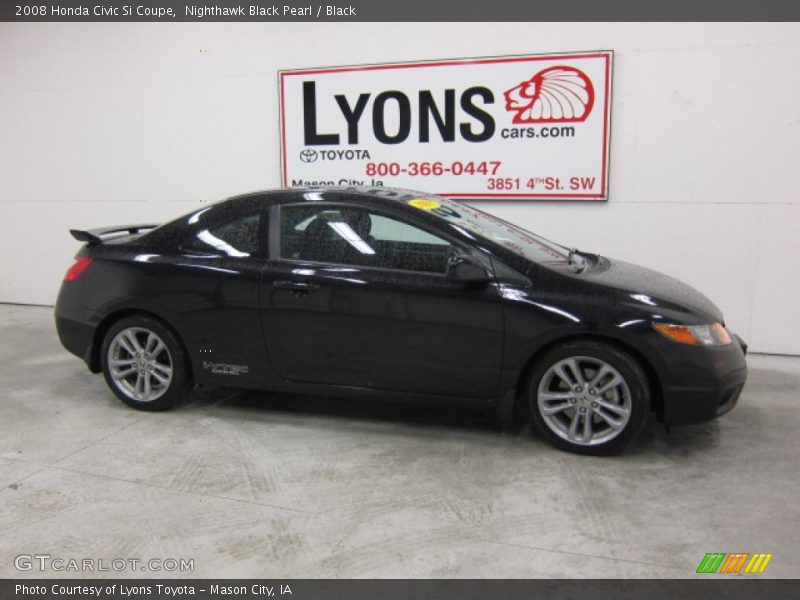Nighthawk Black Pearl / Black 2008 Honda Civic Si Coupe
