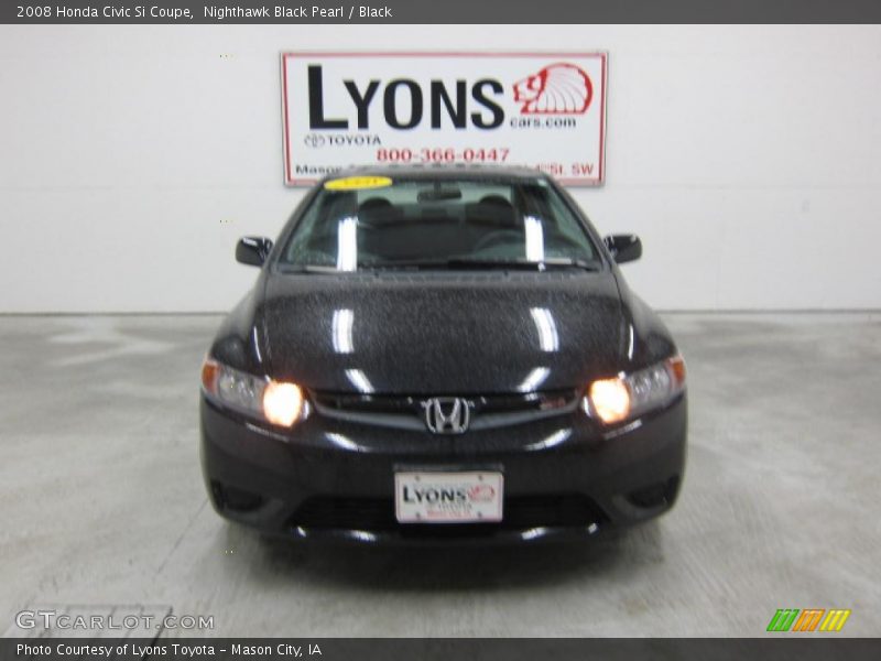 Nighthawk Black Pearl / Black 2008 Honda Civic Si Coupe