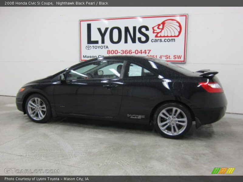 Nighthawk Black Pearl / Black 2008 Honda Civic Si Coupe