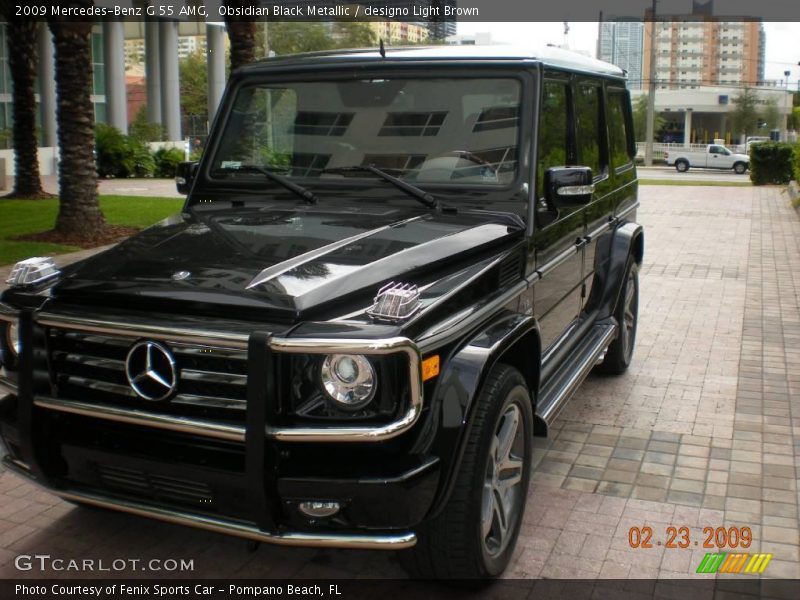 Obsidian Black Metallic / designo Light Brown 2009 Mercedes-Benz G 55 AMG