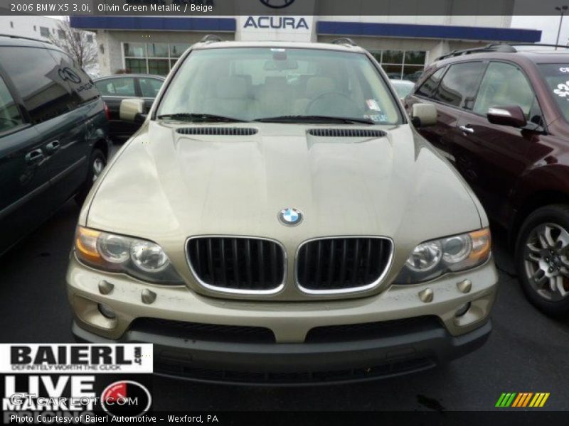 Olivin Green Metallic / Beige 2006 BMW X5 3.0i