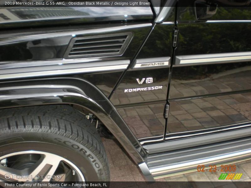 Obsidian Black Metallic / designo Light Brown 2009 Mercedes-Benz G 55 AMG