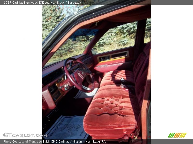 Front Seat of 1987 Fleetwood D'Elegance