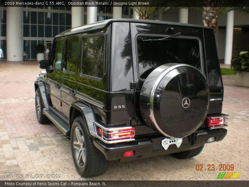 Obsidian Black Metallic / designo Light Brown 2009 Mercedes-Benz G 55 AMG