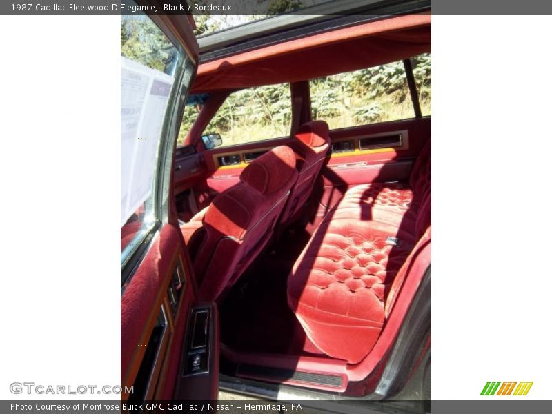 Rear Seat of 1987 Fleetwood D'Elegance