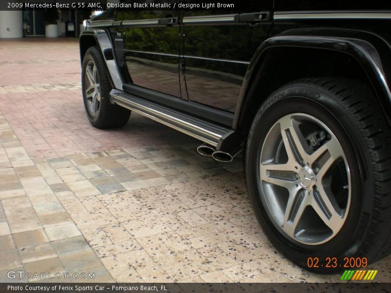 Obsidian Black Metallic / designo Light Brown 2009 Mercedes-Benz G 55 AMG