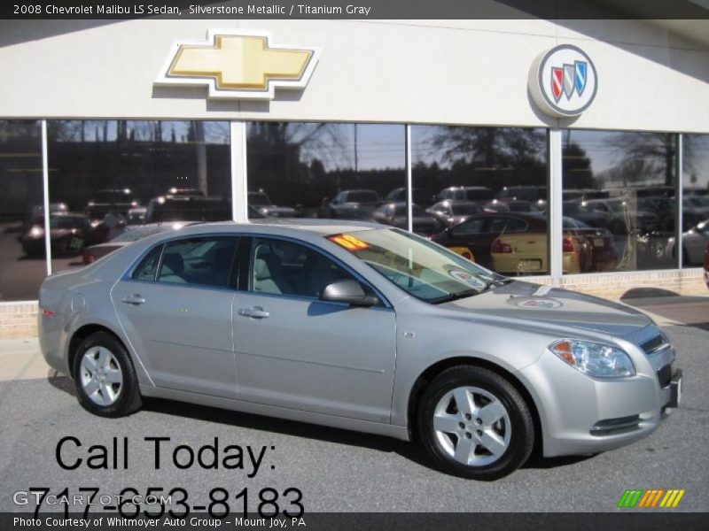 Silverstone Metallic / Titanium Gray 2008 Chevrolet Malibu LS Sedan