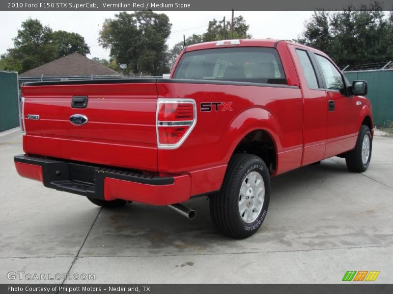 Vermillion Red / Medium Stone 2010 Ford F150 STX SuperCab