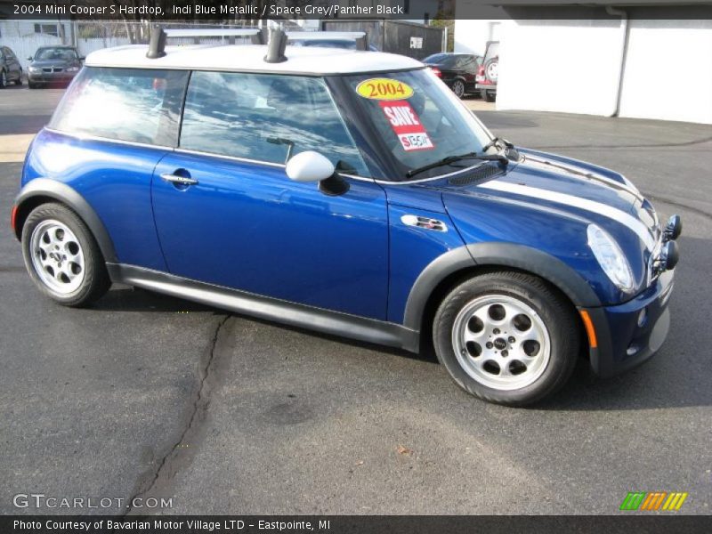 Indi Blue Metallic / Space Grey/Panther Black 2004 Mini Cooper S Hardtop