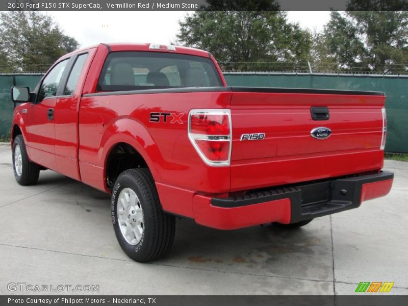 Vermillion Red / Medium Stone 2010 Ford F150 STX SuperCab