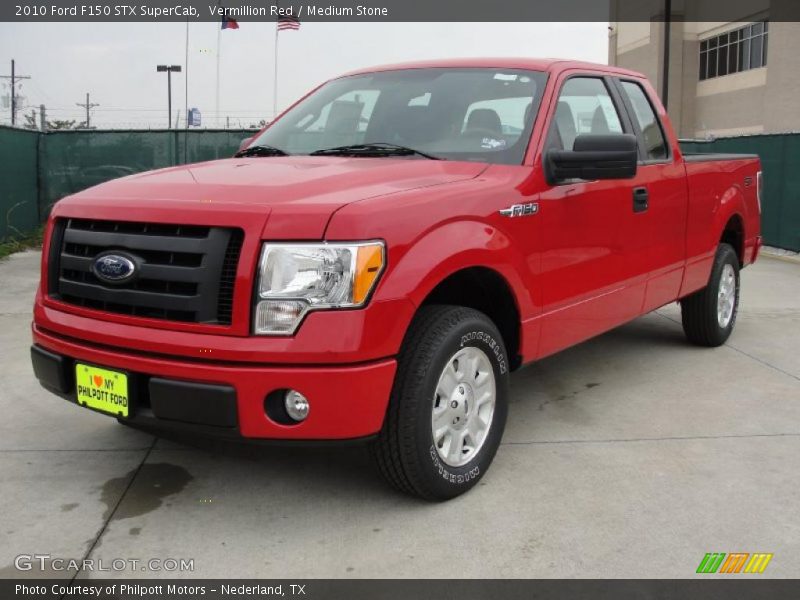 Vermillion Red / Medium Stone 2010 Ford F150 STX SuperCab
