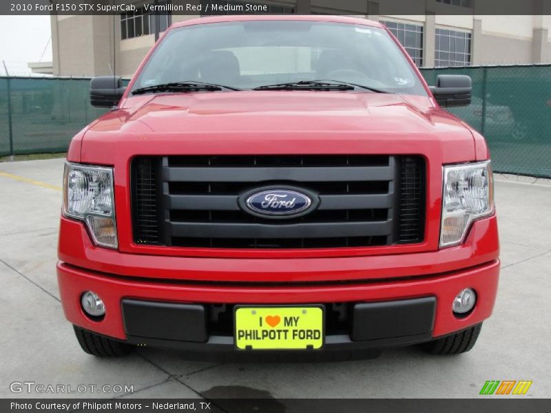 Vermillion Red / Medium Stone 2010 Ford F150 STX SuperCab