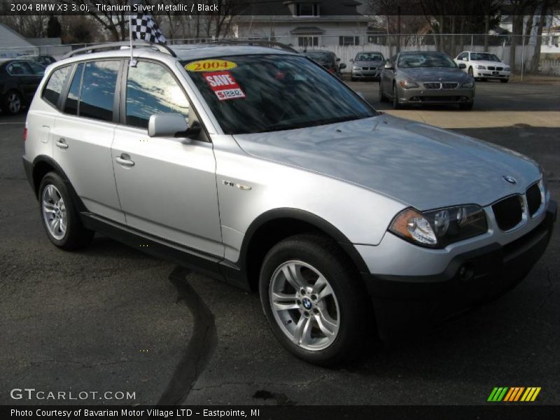 Titanium Silver Metallic / Black 2004 BMW X3 3.0i