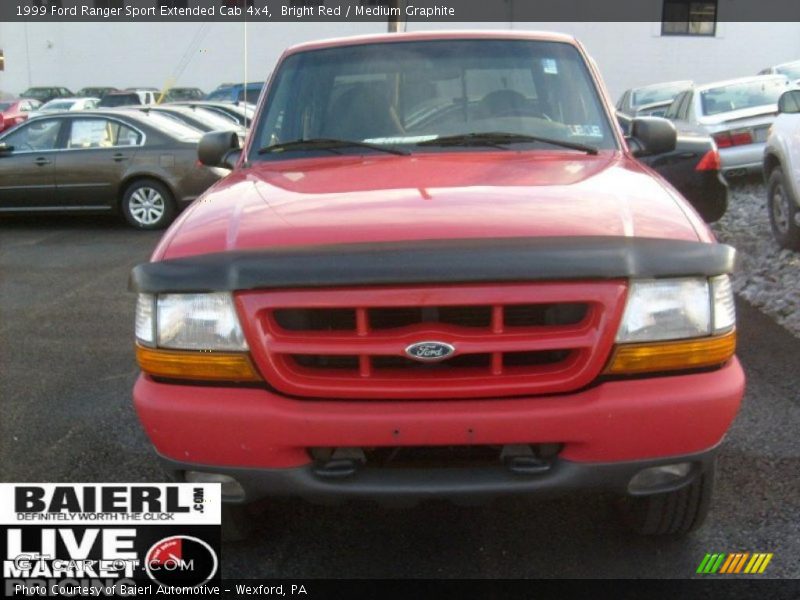 Bright Red / Medium Graphite 1999 Ford Ranger Sport Extended Cab 4x4