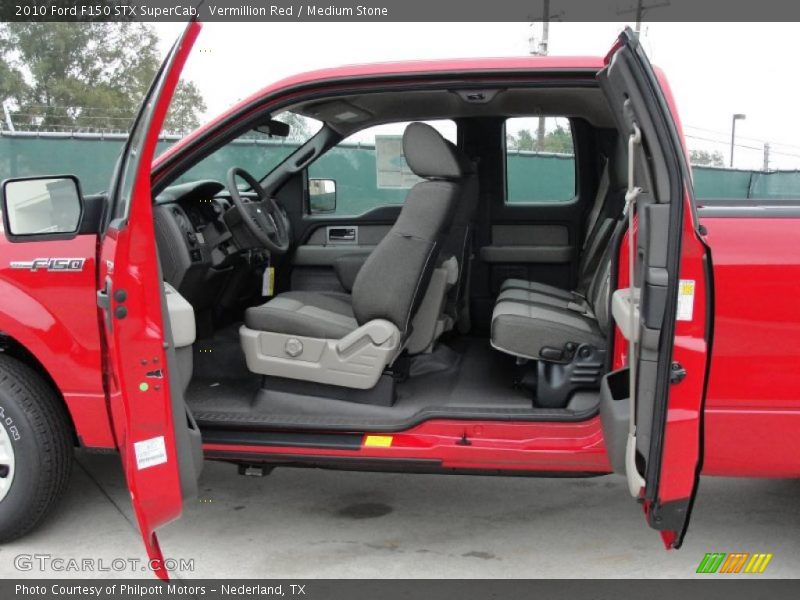 Vermillion Red / Medium Stone 2010 Ford F150 STX SuperCab
