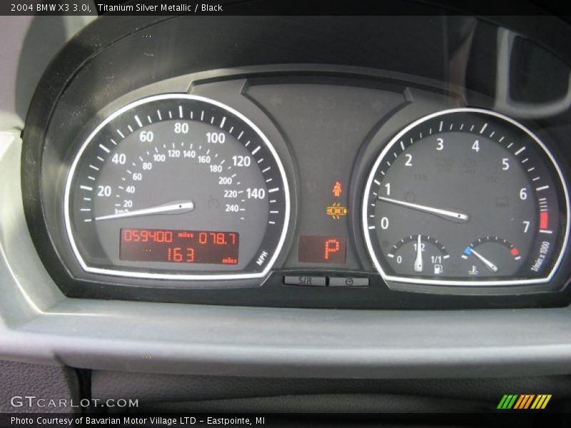 Titanium Silver Metallic / Black 2004 BMW X3 3.0i